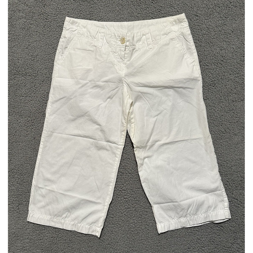 James Perse Capri Pants Women's Size 31 White Crop USA Made Casual